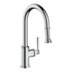 hansgrohe Spültisch-Einhebelmischer 180 Axor Montreux mit Ausziehbrause, chrom-1