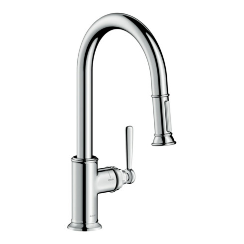 hansgrohe Spültisch-Einhebelmischer 180 Axor Montreux mit Ausziehbrause, chrom