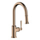 hansgrohe Spültisch-Einhebelmischer 180 Axor Montreux mit Ausziehbrause, polished red gold-1