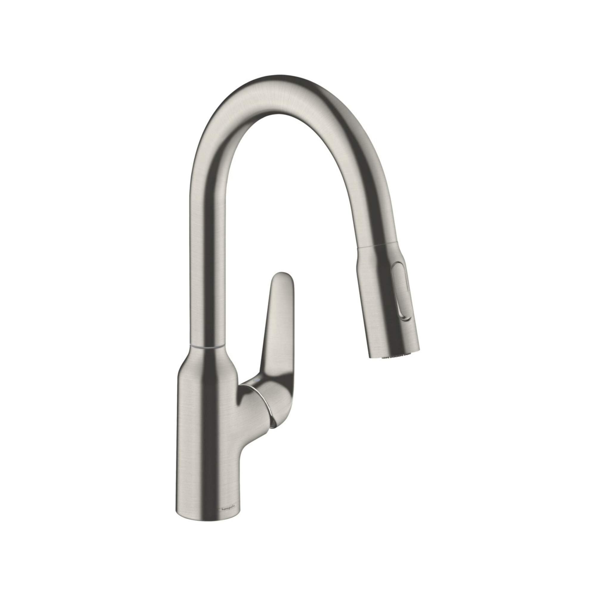 hansgrohe Spültisch-Einhebelmischer 180 Focus M42 mit Ausziehbrause, 2jet, Edelstahl-Optik
