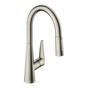 hansgrohe Spültisch-Einhebelmischer 200 Talis M51 EcoSmart m Ausz-br, 2jet, 4,7 l/m., Edelstahl-Optik