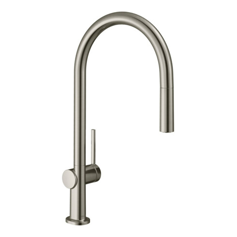 hansgrohe Spültisch-Einhebelmischer 210 Talis M54 m Ausziehauslauf, 1jet, Edelstahl-Optik