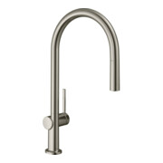 hansgrohe Spültisch-Einhebelmischer 210 Talis M54 m Ausziehauslauf, 1jet, Edelstahl-Optik