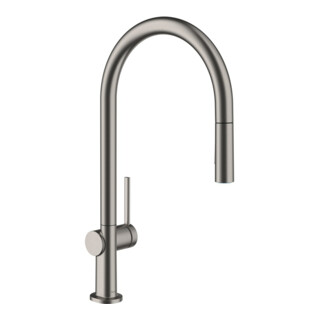 hansgrohe Spültisch-Einhebelmischer 210 Talis M54 m Ausziehbr., 2jet, sBox, brushed black