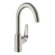 hansgrohe Spültisch-Einhebelmischer 220 Focus M42 1jet, Edelstahl-Optik-1