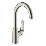 hansgrohe Spültisch-Einhebelmischer 220 Focus M42 1jet, Edelstahl-Optik