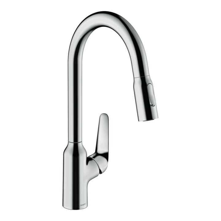 hansgrohe Spültisch-Einhebelmischer 220 Focus M42 mit Ausziehbrause, 2jet, chrom