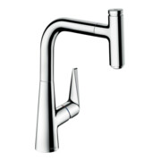 hansgrohe Spültisch-Einhebelmischer 220 Talis Select M51 mit Ausziehbrause, 1et, chrom
