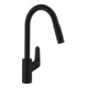 hansgrohe Spültisch-Einhebelmischer 240 Focus M41 mit Ausziehbrause, 2jet, mattschwarz-1