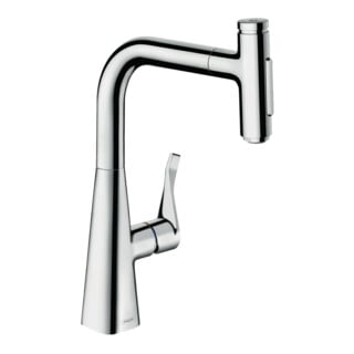 hansgrohe Spültisch-Einhebelmischer 240 Metris Select M71 mit Ausziehbrause, 2jet, sBox, chrom