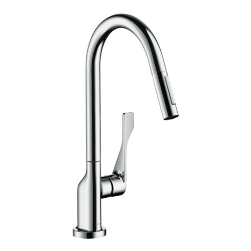 hansgrohe Spültisch-Einhebelmischer 250 Axor Citterio mit Ausziehbrause, chrom