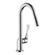 hansgrohe Spültisch-Einhebelmischer 250 Axor Citterio mit Ausziehbrause, Edelstahl-Optik-1