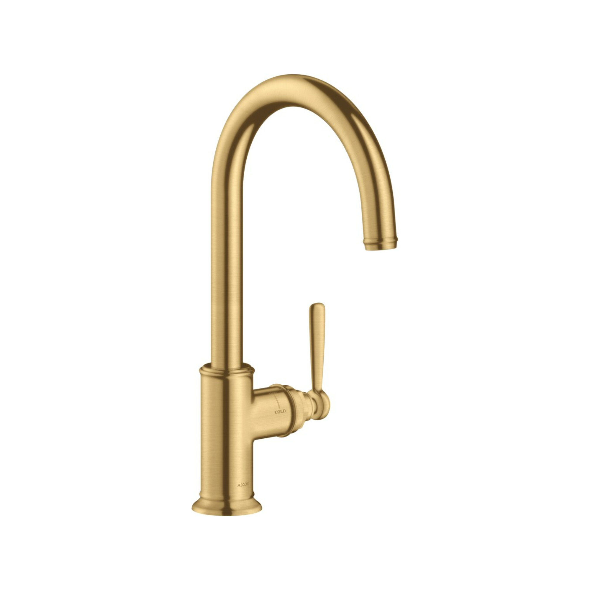 hansgrohe Spültisch-Einhebelmischer 260 Axor Montreux mit Schwenkauslauf, brushed gold optic