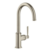 hansgrohe Spültisch-Einhebelmischer 260 Axor Montreux mit Schwenkauslauf, brushed nickel