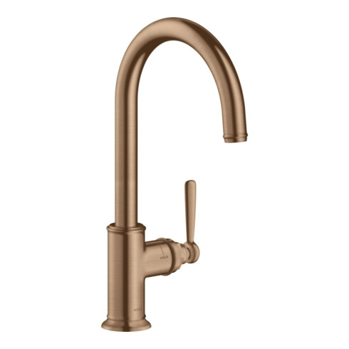 hansgrohe Spültisch-Einhebelmischer 260 Axor Montreux mit Schwenkauslauf, brushed red gold