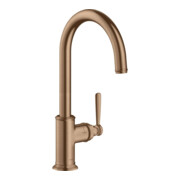 hansgrohe Spültisch-Einhebelmischer 260 Axor Montreux mit Schwenkauslauf, brushed red gold