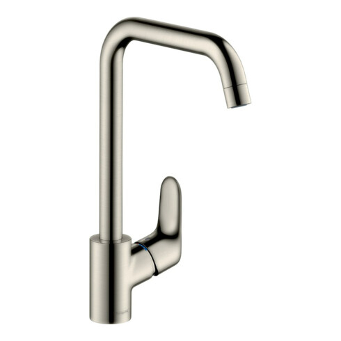hansgrohe Spültisch-Einhebelmischer 260 Focus M41 EcoSmart 1jet, Edelstahl-Optik