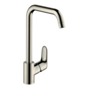 hansgrohe Spültisch-Einhebelmischer 260 Focus M41 EcoSmart 1jet, Edelstahl-Optik