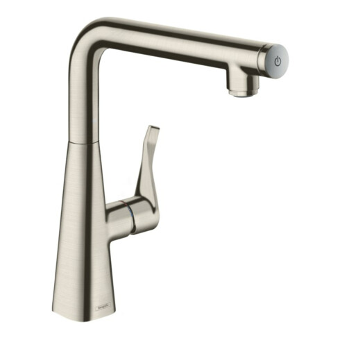 hansgrohe Spültisch-Einhebelmischer 260 Metris Select M71 1jet, Edelstahl-Optik