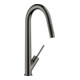 hansgrohe Spültisch-Einhebelmischer 270 Axor Starck EcoSm. mit Ausziehbrause, polished black chrome-1