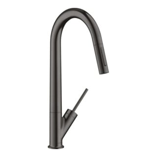 hansgrohe Spültisch-Einhebelmischer 270 Axor Starck mit Ausziehbrause, brushed black chrome