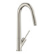 hansgrohe Spültisch-Einhebelmischer 270 Axor Starck mit Ausziehbrause, Edelstahl-Optik-1