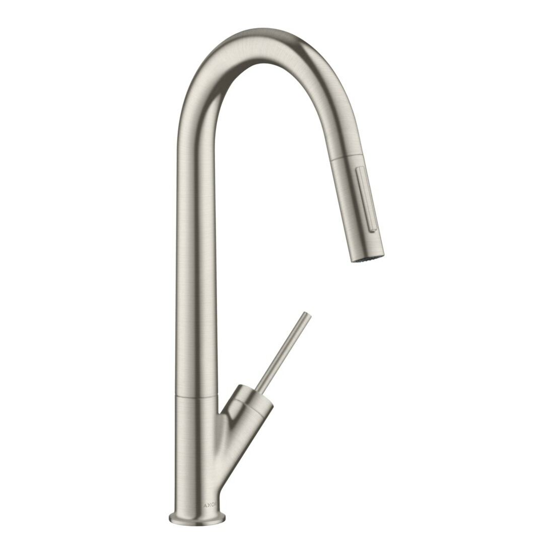 hansgrohe Spültisch-Einhebelmischer 270 Axor Starck mit Ausziehbrause, Edelstahl-Optik