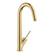 hansgrohe Spültisch-Einhebelmischer 300 Axor Starck mit Schwenkauslauf, brushed gold optic