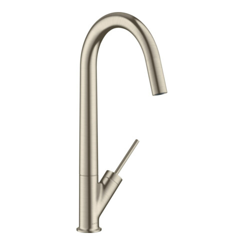 hansgrohe Spültisch-Einhebelmischer 300 Axor Starck mit Schwenkauslauf, brushed nickel