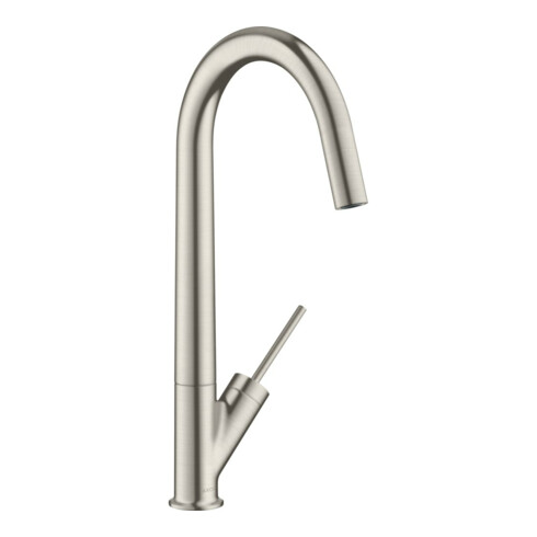 hansgrohe Spültisch-Einhebelmischer 300 Axor Starck mit Schwenkauslauf, Edelstahl-Optik