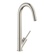 hansgrohe Spültisch-Einhebelmischer 300 Axor Starck mit Schwenkauslauf, Edelstahl-Optik