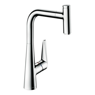 hansgrohe Spültisch-Einhebelmischer 300 Talis Select M51 m Ausziehauslauf, 1jet, Edelstahl-Optik