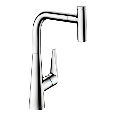 hansgrohe Spültisch-Einhebelmischer 300 Talis Select M51 mit Ausziehauslauf, 1jet, chrom