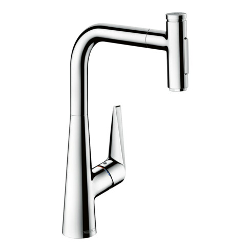 hansgrohe Spültisch-Einhebelmischer 300 Talis Select M51 mit Ausziehbrause, 2jet, sBox, chrom
