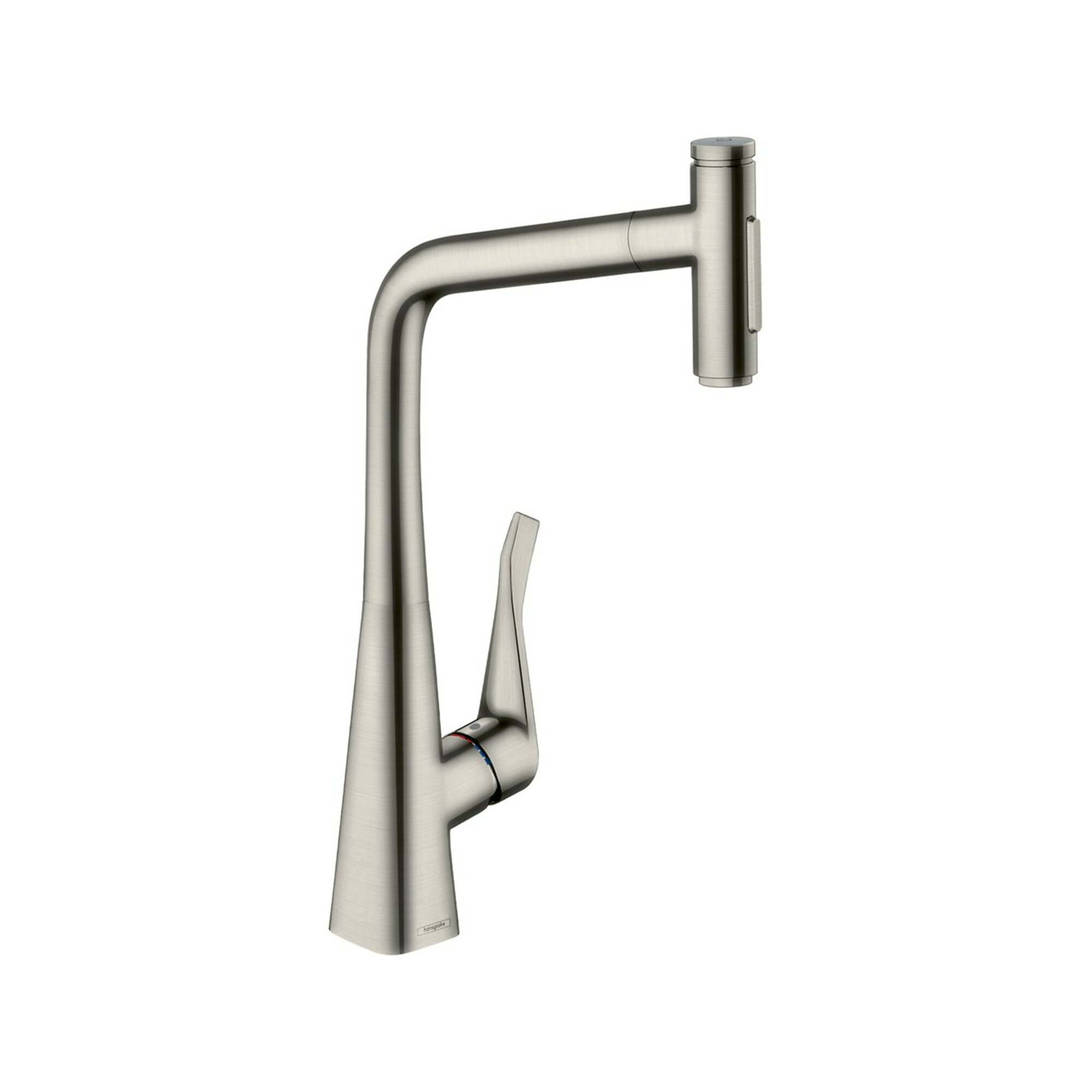 hansgrohe Spültisch-Einhebelmischer 320 Metris Select M71 m Ausziehbr., 2jet, sBox, Edelstahl-Optik