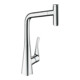 hansgrohe Spültisch-Einhebelmischer 320 Metris Select M71 mit Ausziehbrause, 1jet, Edelstahl-Optik-1