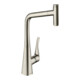 hansgrohe Spültisch-Einhebelmischer 320 Metris Select M71 mit Ausziehbrause, 1jet, Edelstahl-Optik-3