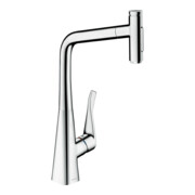 hansgrohe Spültisch-Einhebelmischer 320 Metris Select M71 mit Ausziehbrause, 2jet, sBox, chrom
