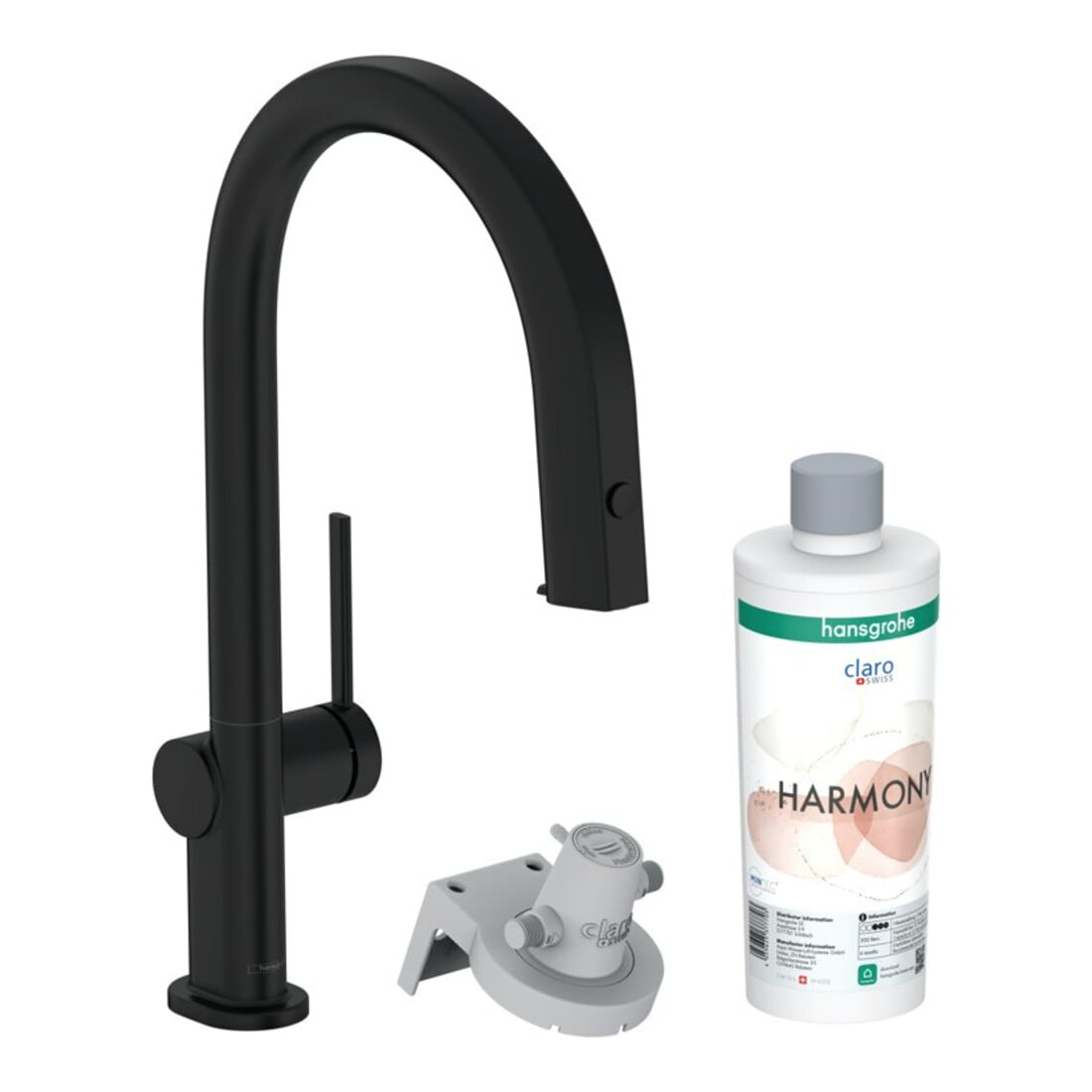 hansgrohe Spültisch-Einhebelmischer Aqittura M91 m Ausz.-Ausl., 1j, Start Set, matt-sw