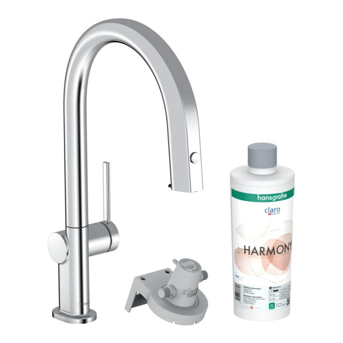 hansgrohe Spültisch-Einhebelmischer Aqittura M91 m Ausz.-Ausl., 1jet, Starter Set, chrom