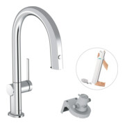 hansgrohe Spültisch-Einhebelmischer Aqittura M91 m Ausz.-Ausl., o. Filt., 1j, sBox, chrom-3