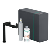 hansgrohe Spültisch-Einhebelmischer Aqittura M91 SodaSys 240, 1j, Start Set, mattschwarz