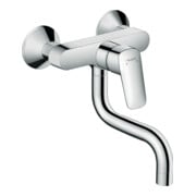 hansgrohe Spültisch-Einhebelmischer Logis M31 Wandmontage, 1jet, Lowspout, chrom-1
