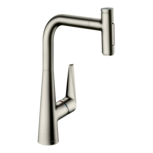 hansgrohe Spültisch-Einhebelmischer Talis Select-M51-300 Edelstahl-optik, Ausziehbrause, 2jet