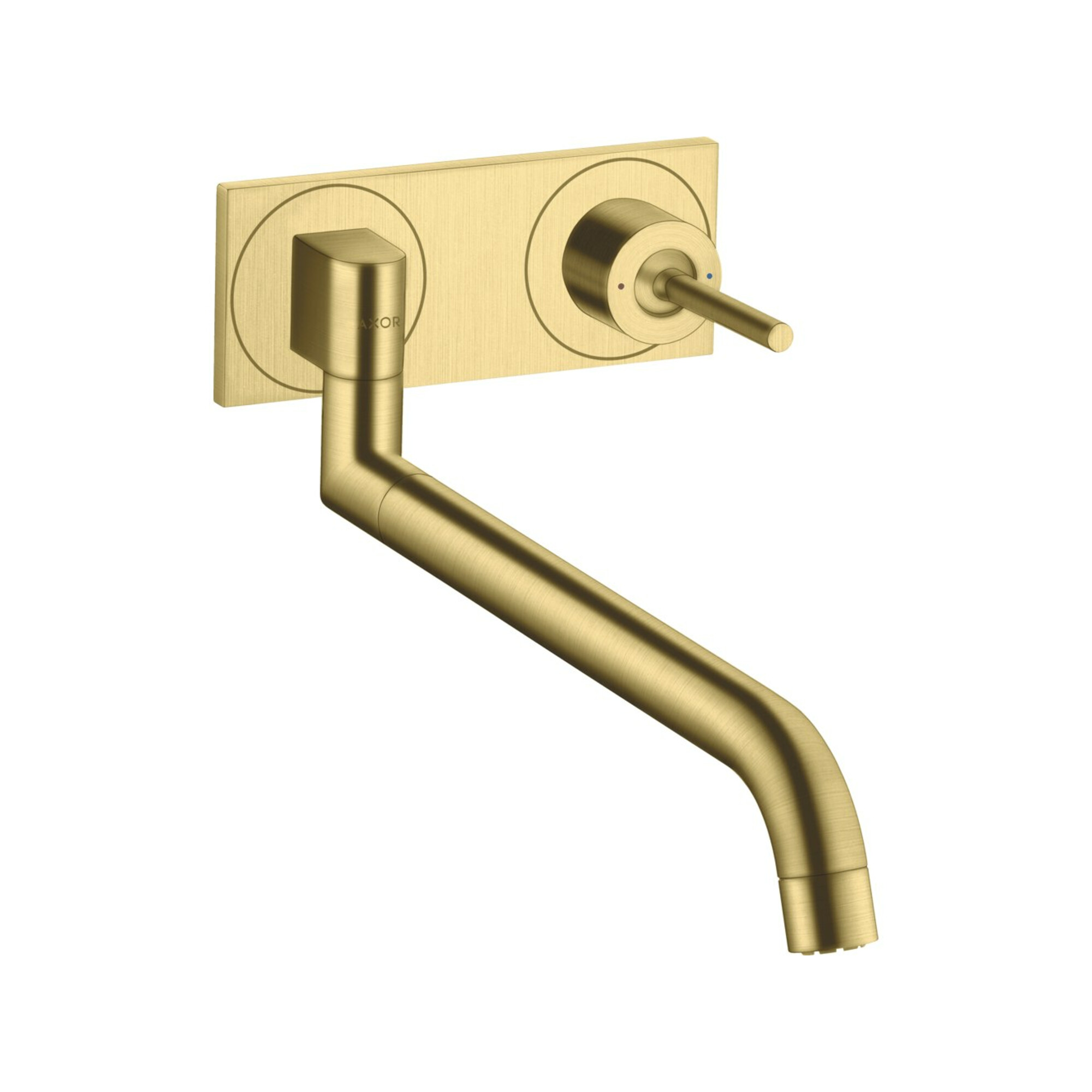 hansgrohe Spültisch-Wandeinhebelmischer Axor Uno UP, brushed brass