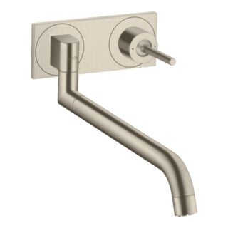 hansgrohe Spültisch-Wandeinhebelmischer Axor Uno UP, brushed nickel
