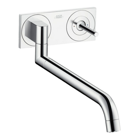 hansgrohe Spültisch-Wandeinhebelmischer Axor Uno UP, Edelstahl-Optik