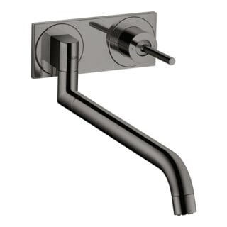 hansgrohe Spültisch-Wandeinhebelmischer Axor Uno UP, polished black chrome