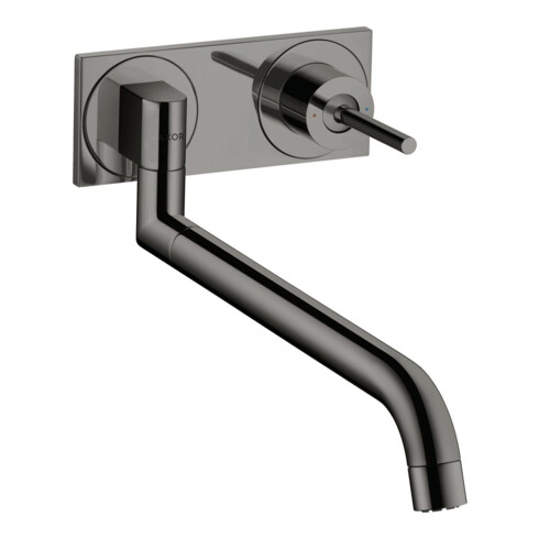 hansgrohe Spültisch-Wandeinhebelmischer Axor Uno UP, polished black chrome