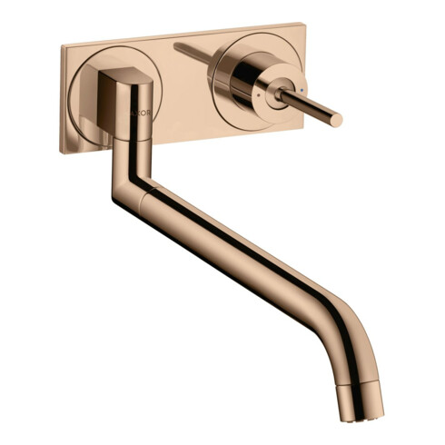 hansgrohe Spültisch-Wandeinhebelmischer Axor Uno UP, polished red gold